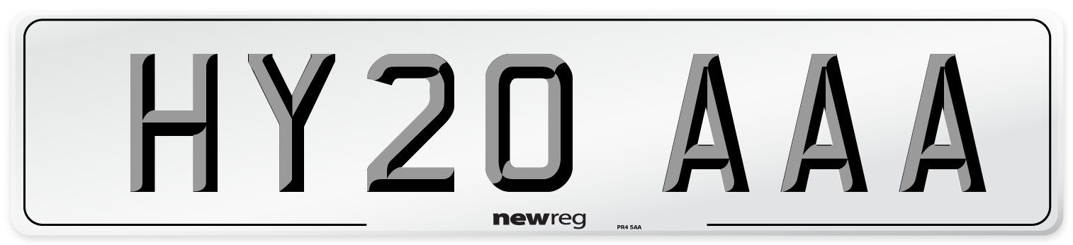 HY20 AAA Number Plate from New Reg